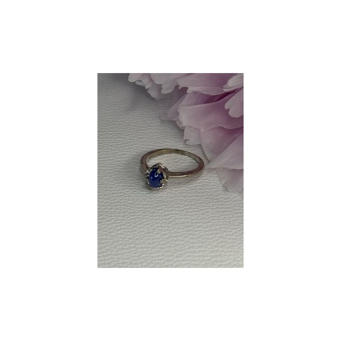 925 Sterling Silver Star Sapphire Ring Size 6.5