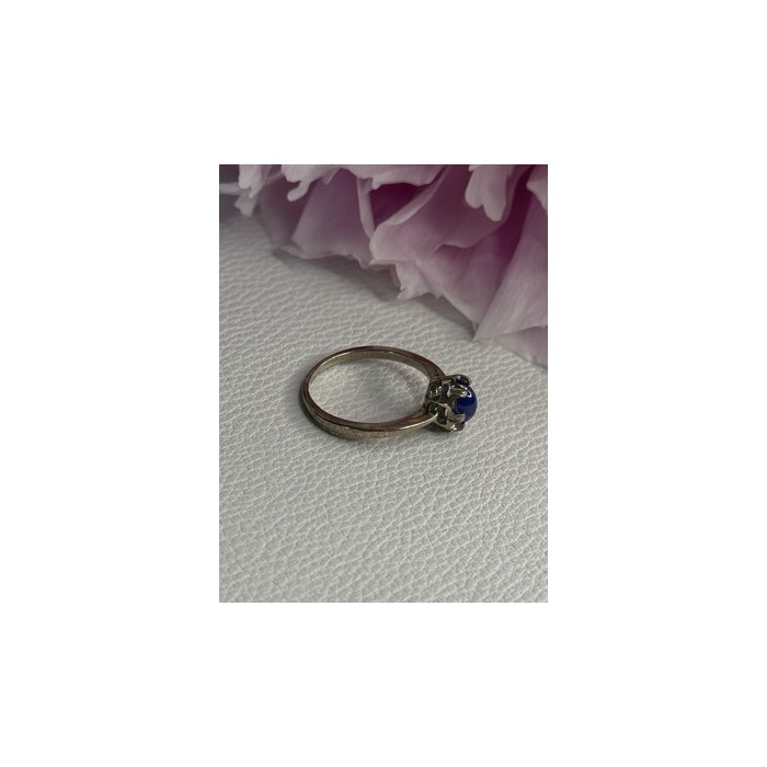 925 Sterling Silver Star Sapphire Ring Size 6.5