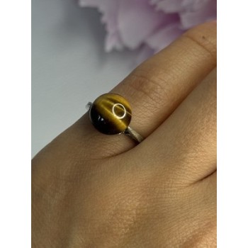 925 Sterling Silver Tiger's Eye Ring Size 5