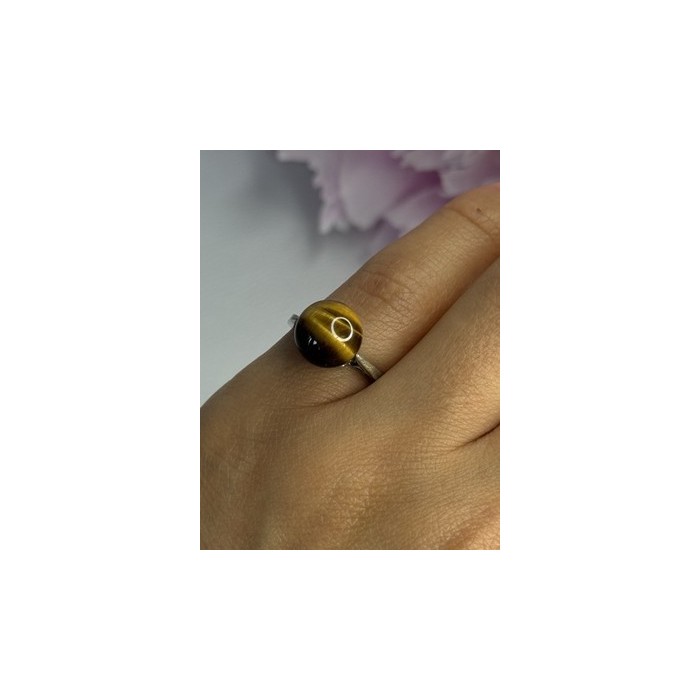 925 Sterling Silver Tiger's Eye Ring Size 5