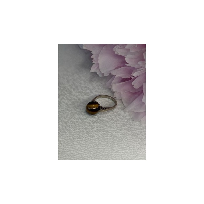 925 Sterling Silver Tiger's Eye Ring Size 5