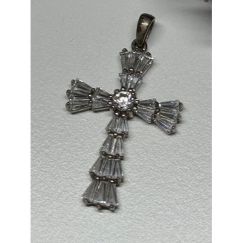 925 Sterling Silver CZ Cross