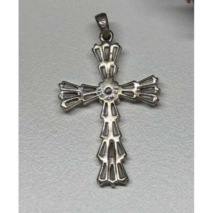 925 Sterling Silver CZ Cross