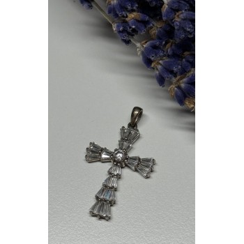925 Sterling Silver CZ Cross