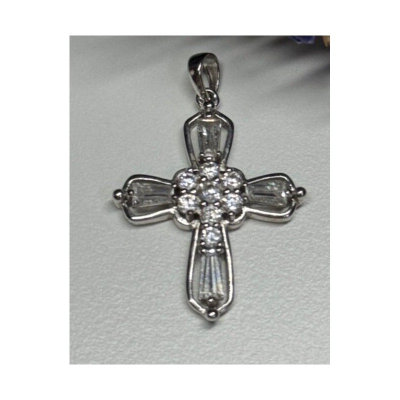 925 Sterling Silver CZ Cross