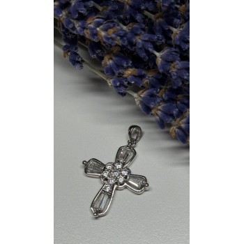 925 Sterling Silver CZ Cross