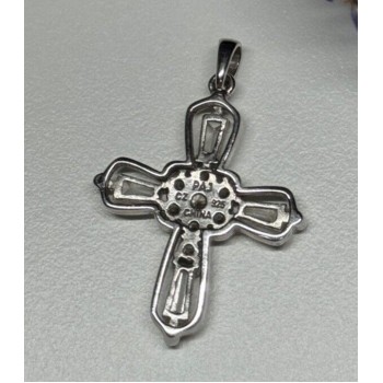 925 Sterling Silver CZ Cross