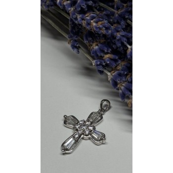 925 Sterling Silver CZ Cross
