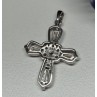 925 Sterling Silver CZ Cross