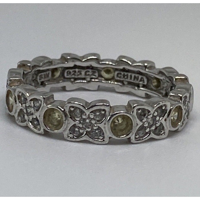 925 Sterling Silver CZ Ring Size 7