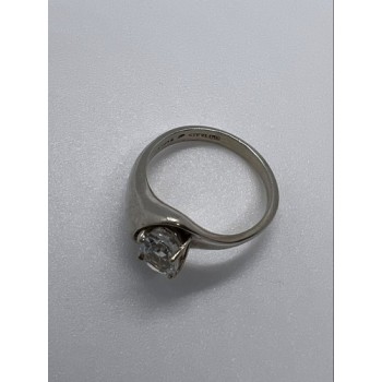 925 Sterling Silver Kabana & Colorless Spinel Ring Size 5.5