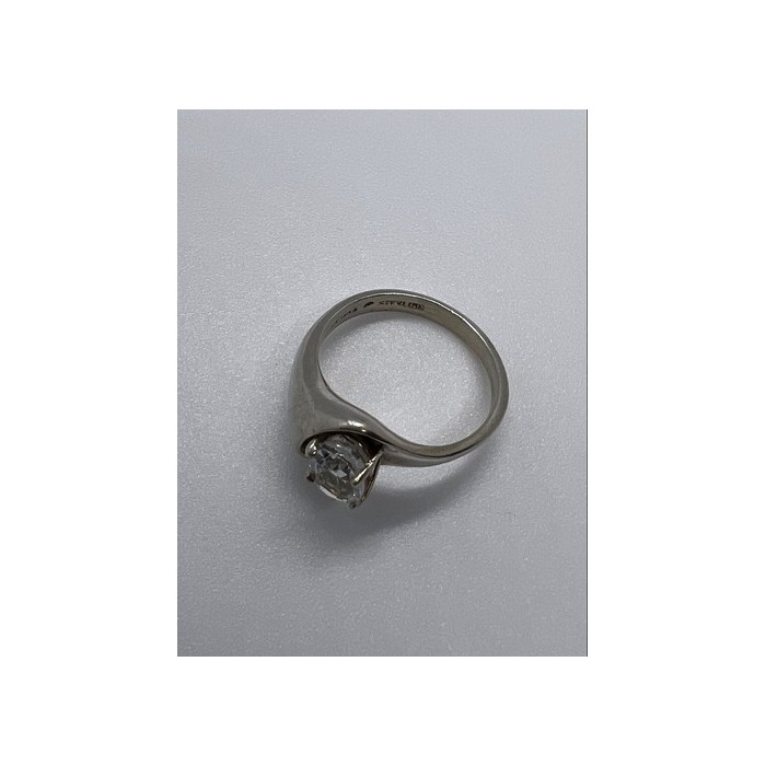 925 Sterling Silver Kabana & Colorless Spinel Ring Size 5.5