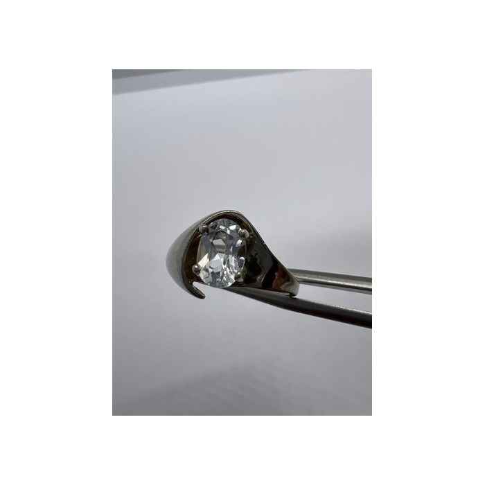 925 Sterling Silver Kabana & Colorless Spinel Ring Size 5.5