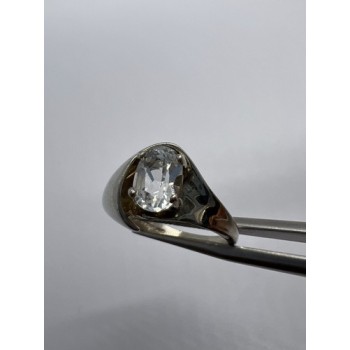 925 Sterling Silver Kabana & Colorless Spinel Ring Size 5.5