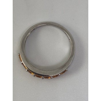 925 Sterling Silver CZ Ring Size 8