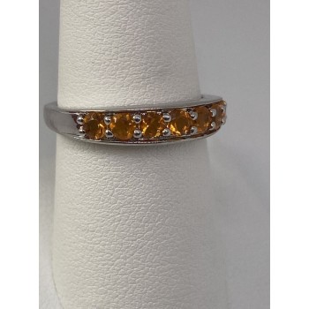 925 Sterling Silver CZ Ring Size 8