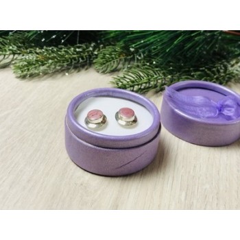 925 Sterling Silver Morganite Stud Earrings