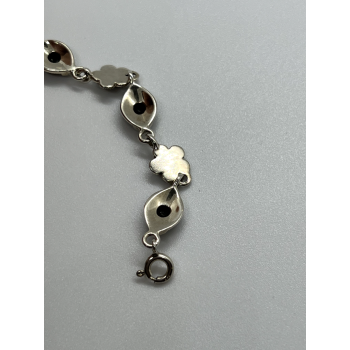 925 STERLING SILVER AGATE & MARCASITE  BRACELET