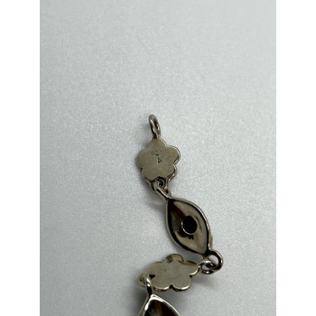 925 STERLING SILVER AGATE & MARCASITE  BRACELET