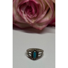 925 Sterling Silver Turquoise Ring Size 4