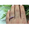 925 STERLING SILVER PINK CZ RING SIZE 6.5