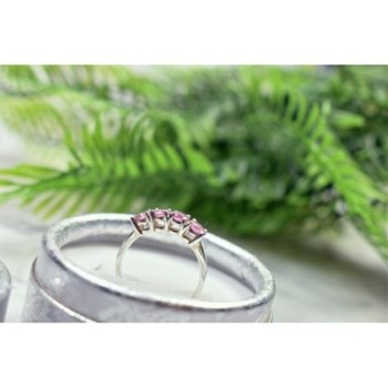 925 STERLING SILVER PINK CZ RING SIZE 6.5