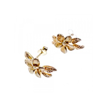 925 Sterling Silver Gold Plated CZ 