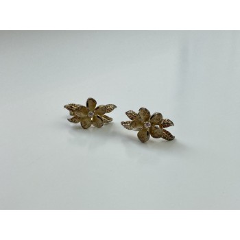 925 Sterling Silver Gold Plated CZ 