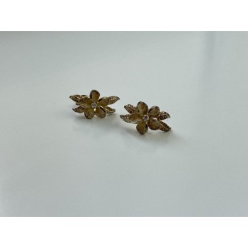 925 Sterling Silver Gold Plated CZ 