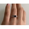 925 Sterling Silver Blue & White CZ Ring Size 7