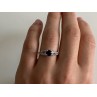 925 Sterling Silver Blue & White CZ Ring Size 7