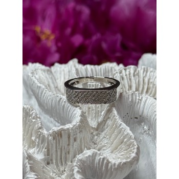 925 Sterling Silver Diamonds Ring Size 9.25