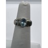 925 Sterling Silver & Blue Topaz Ring Size 5