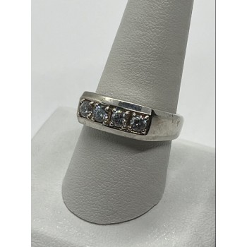 925 Sterling Silver CZ Ring Size 9