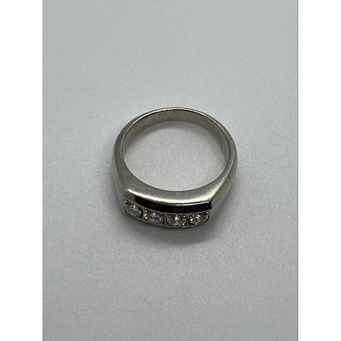 925 Sterling Silver CZ Ring Size 9