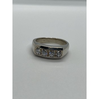 925 Sterling Silver CZ Ring Size 9