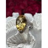 925 Sterling Silver Citrine & Beryl Ring Size 8.5