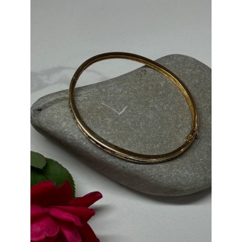 14K YELLOW GOLD BRACELET BLUE & WHITE SAPPHIRE