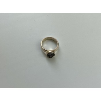 925 Sterling Silver Pyrite Ring Size 5.5