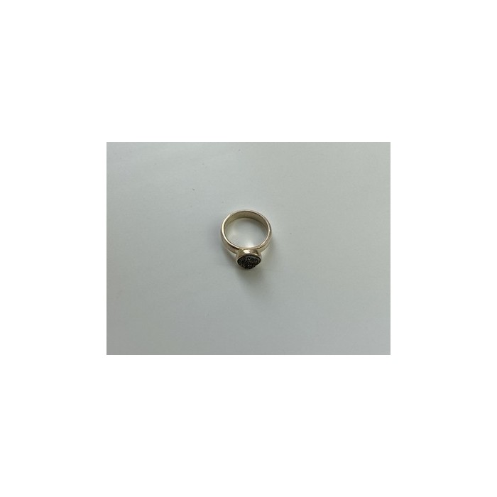 925 Sterling Silver Pyrite Ring Size 5.5