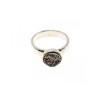 925 Sterling Silver Pyrite Ring Size 5.5