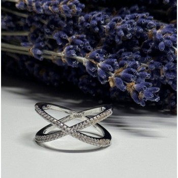 925 Sterling Silver CZ Ring Size 8.5