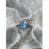 925 Sterling Silver Topaz & Beryl Ring Size 6