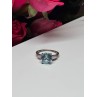 925 Sterling Silver Topaz & Beryl Ring Size 6