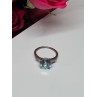 925 Sterling Silver Topaz & Beryl Ring Size 6