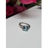 925 Sterling Silver Topaz & Beryl Ring Size 6
