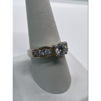 925 Sterling Silver & CZ Ring Size 9.5
