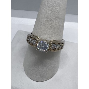 925 Sterling Silver & CZ Ring Size 9.5