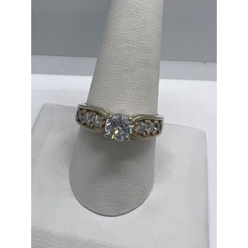 925 Sterling Silver & CZ Ring Size 9.5