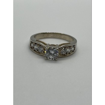 925 Sterling Silver & CZ Ring Size 9.5